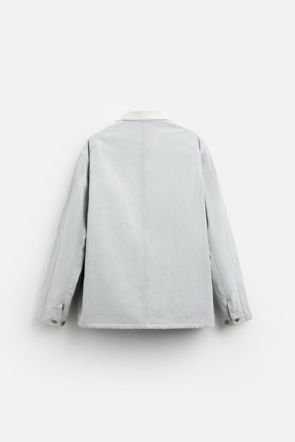 DENIM JACKET WITH CONTRAST COLLAR - LIMITED EDITION - Zara фото 8