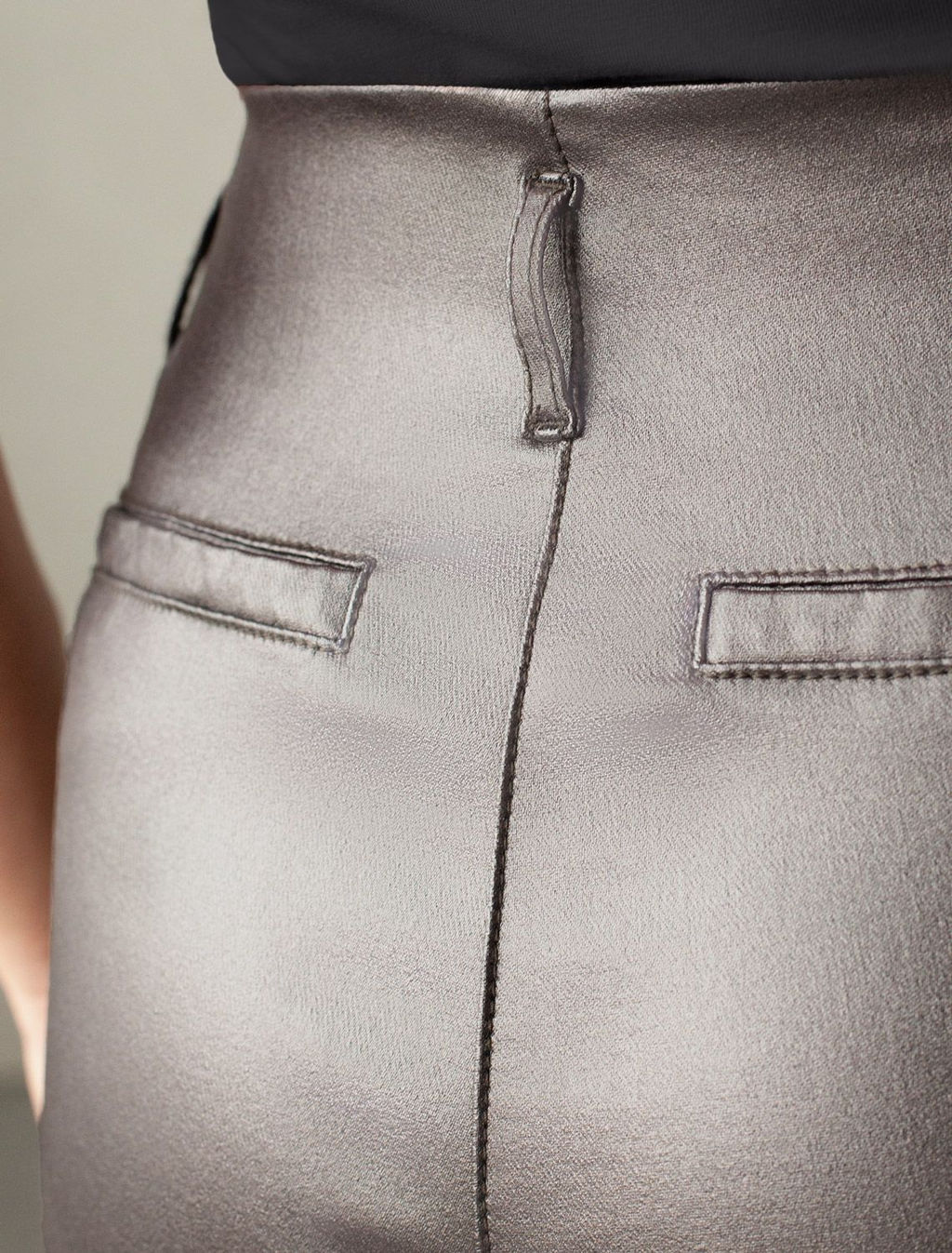 Джинсы трубы металлик прямые из эластичного денима - Vilatte фото 2