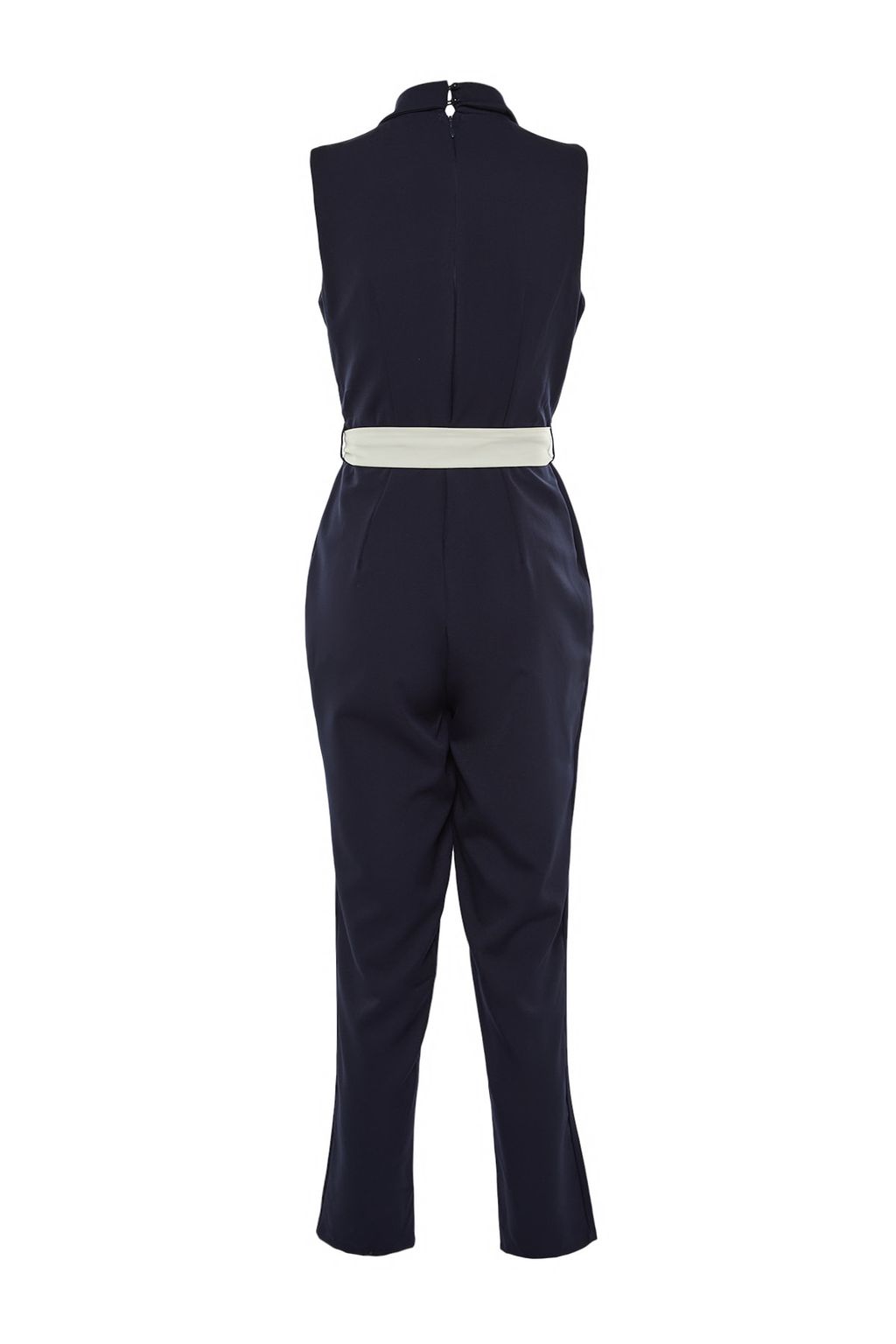 Lacivert Kusakl? Kruvaze Yaka Kolsuz Dokuma Tulum TWOSS20TU0052 - Trendyolmilla фото 6