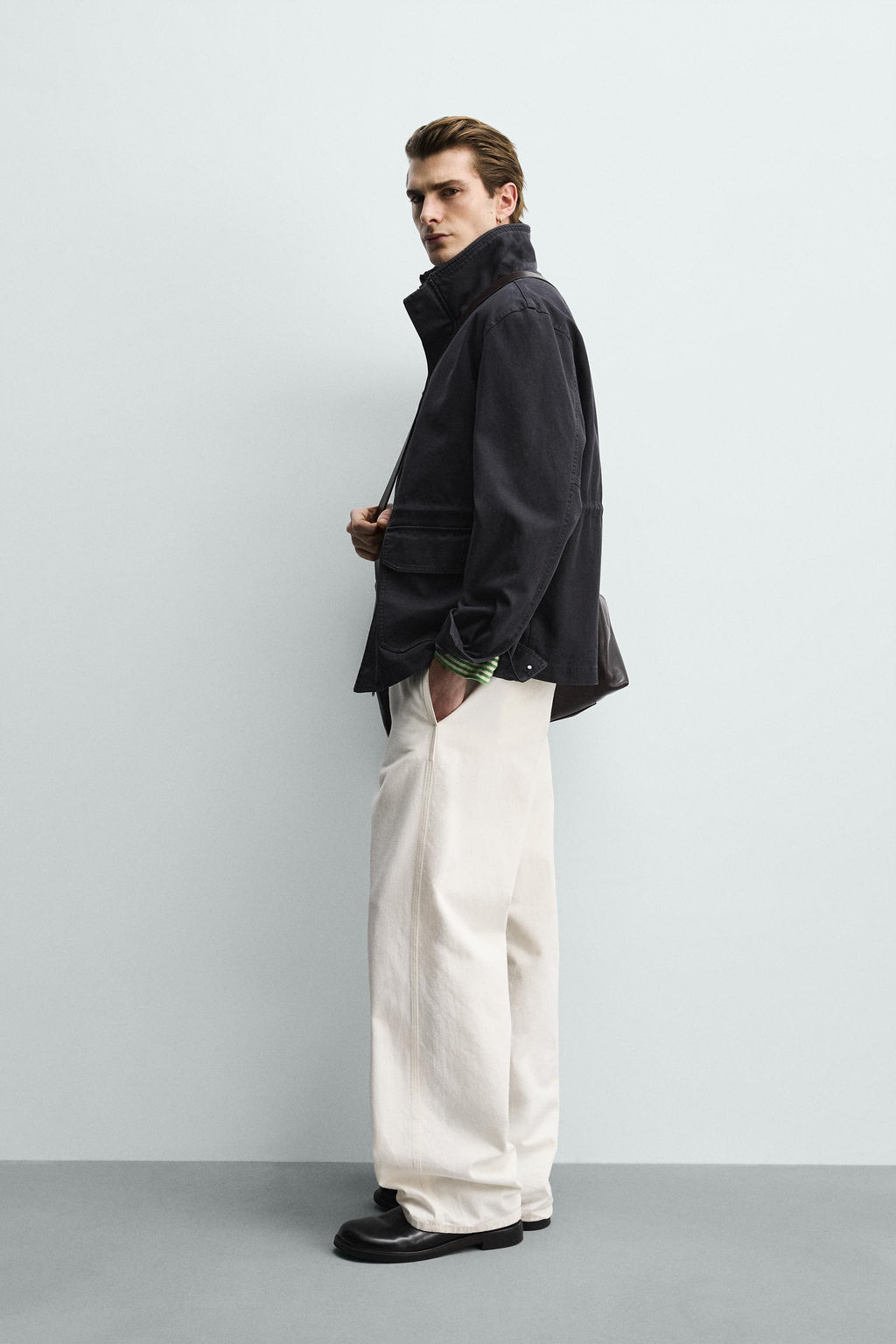 PARKA REGULAR FIT ALGOD?N / Marino oscuro - Zara фото 4