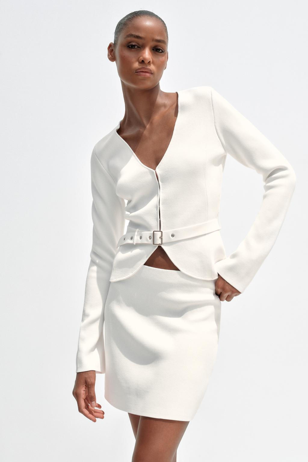 PLAIN KNIT CARDIGAN WITH BELT - Zara фото 11