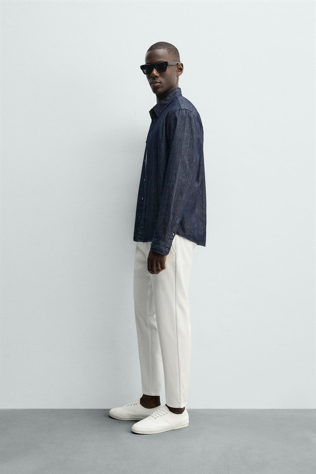 PANTAL?N CHINO ESTRUCTURA CONFORT / Blanco - Zara фото 4