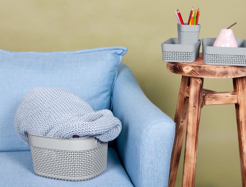 Корзина для хранения OSLO 18л серый шторм PT1353СШ-10,,