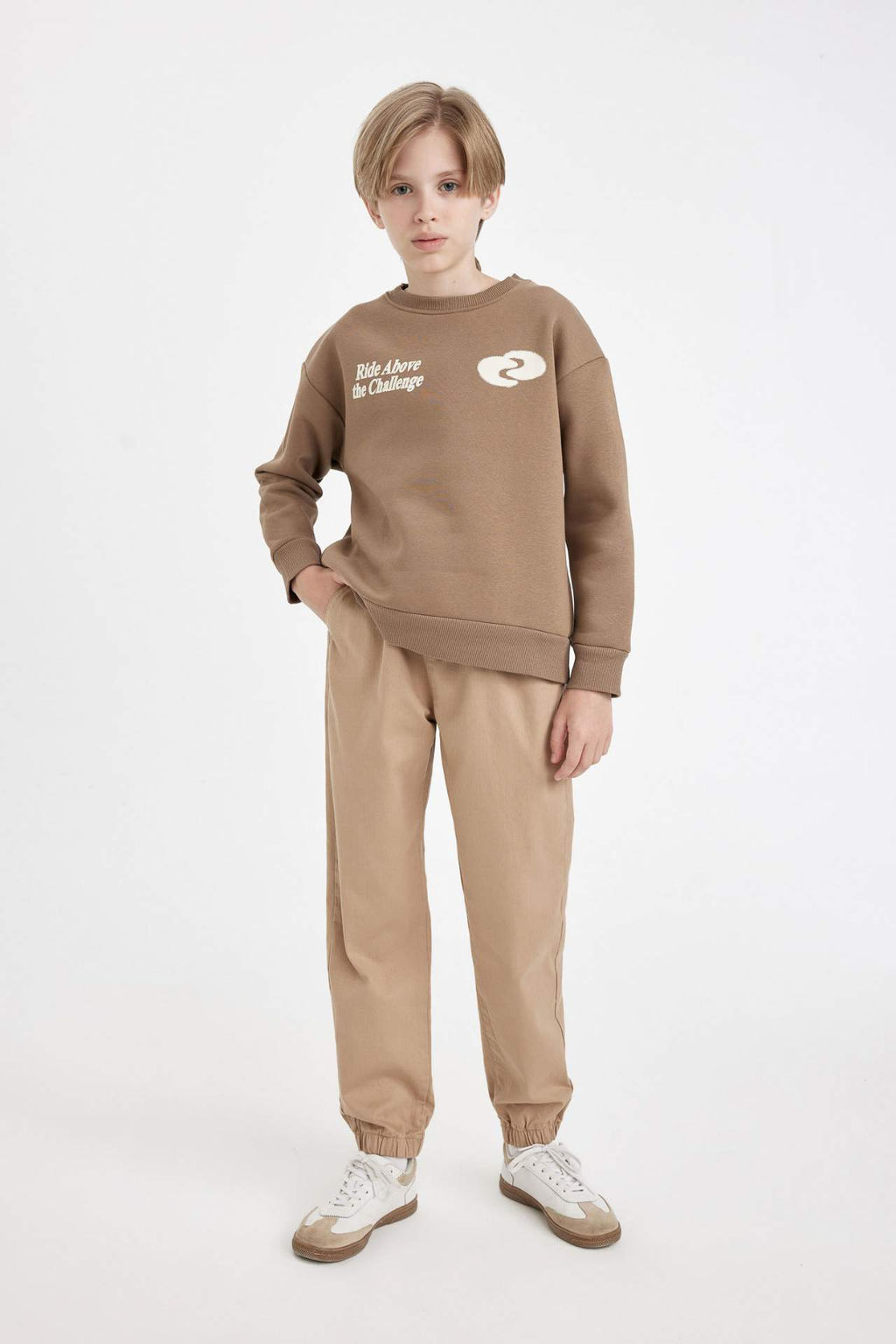Erkek Cocuk Jogger Jogger Paca Gabardin Pantolon - Defacto фото 3