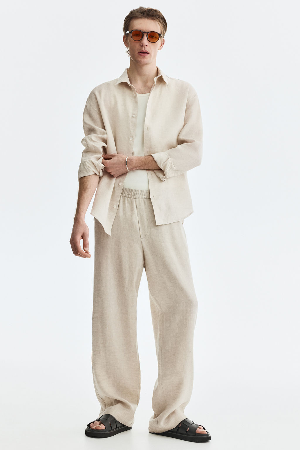 Camisa de lino Relaxed Fit - H&m фото 7