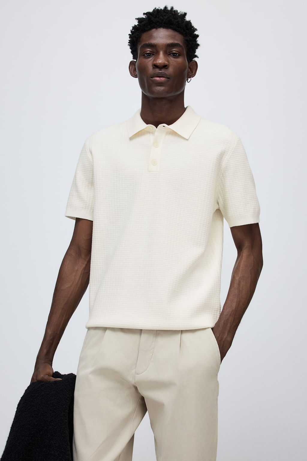 Polo en punto texturizado Regular Fit