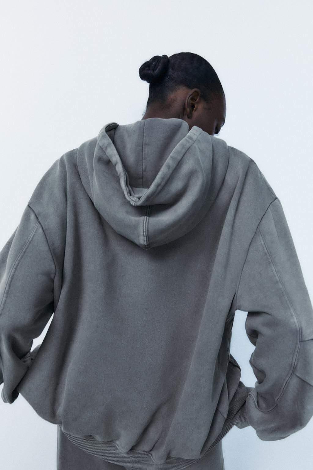 OVERSIZE ZIP-UP HOODIE - Zara фото 6