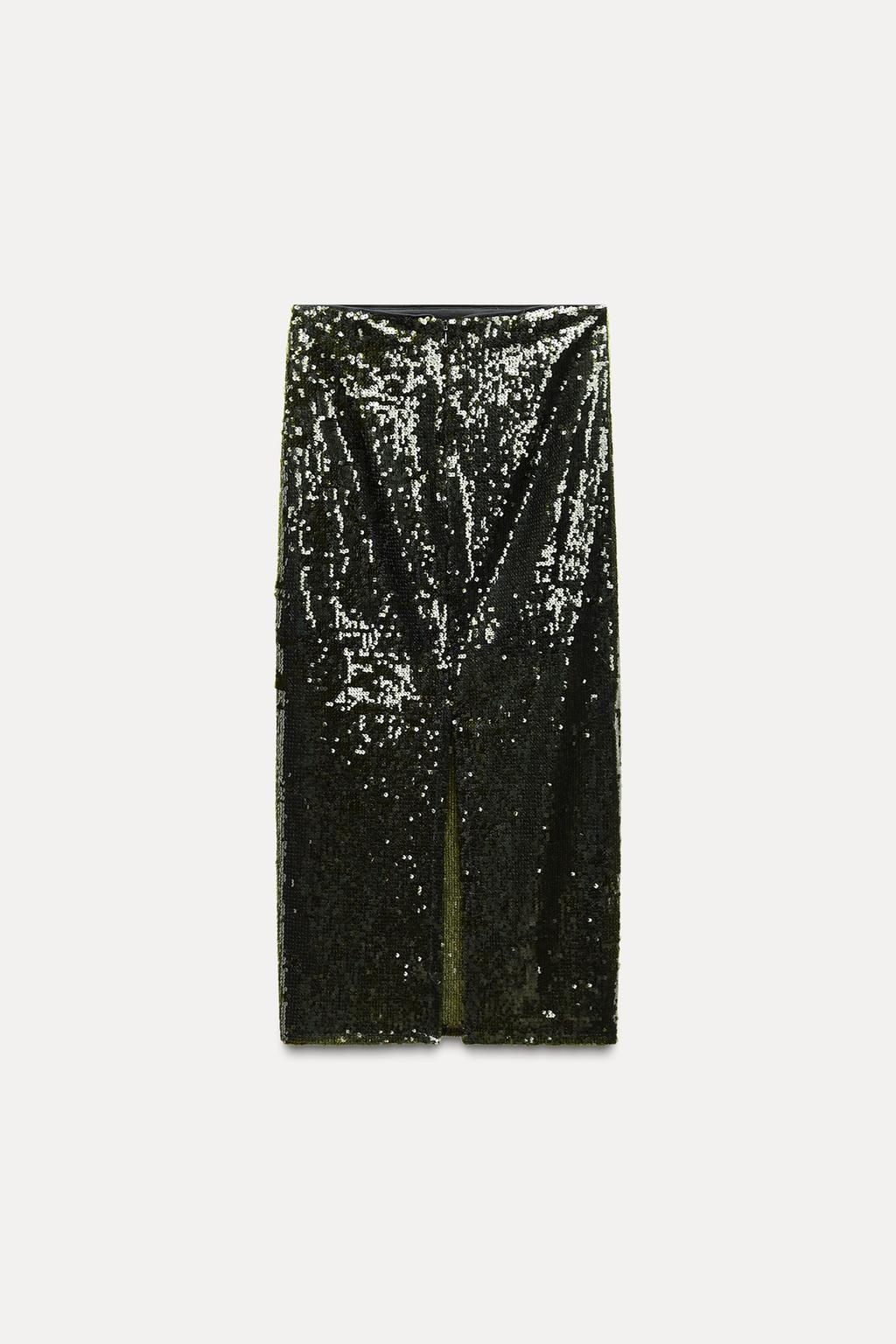 SEQUINNED MIDI SKIRT - Zara фото 6