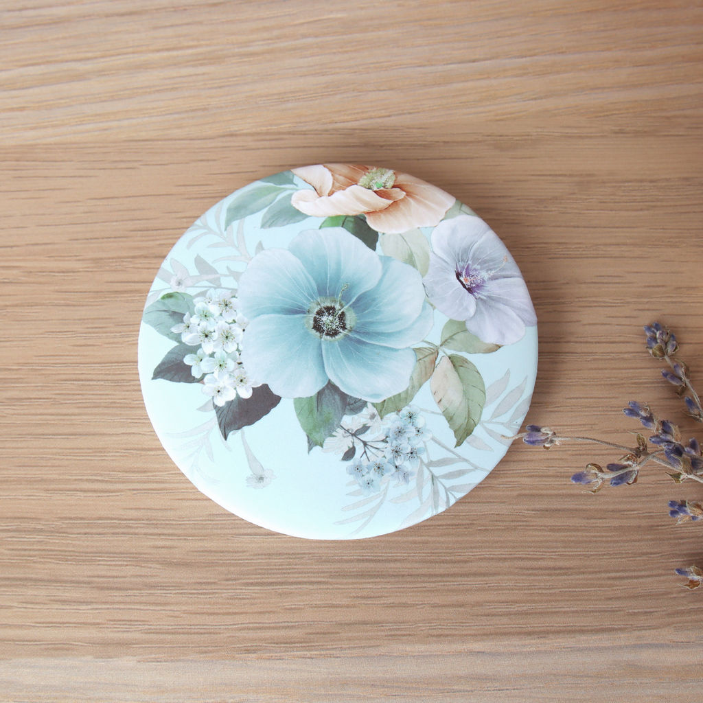 Зеркало карманное 7 см Цветы / MX-230 /уп 60/720/OPP