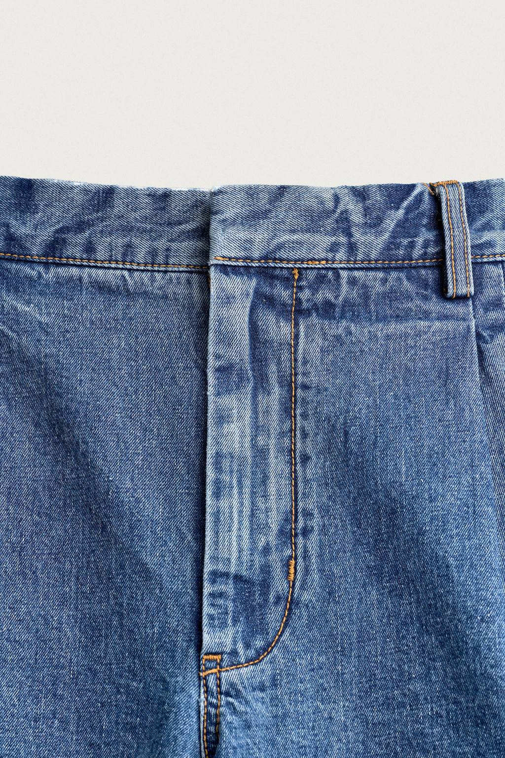 BERMUDA DENIM REGULAR FIT PLIEGUES / Azul medio - Zara фото 8