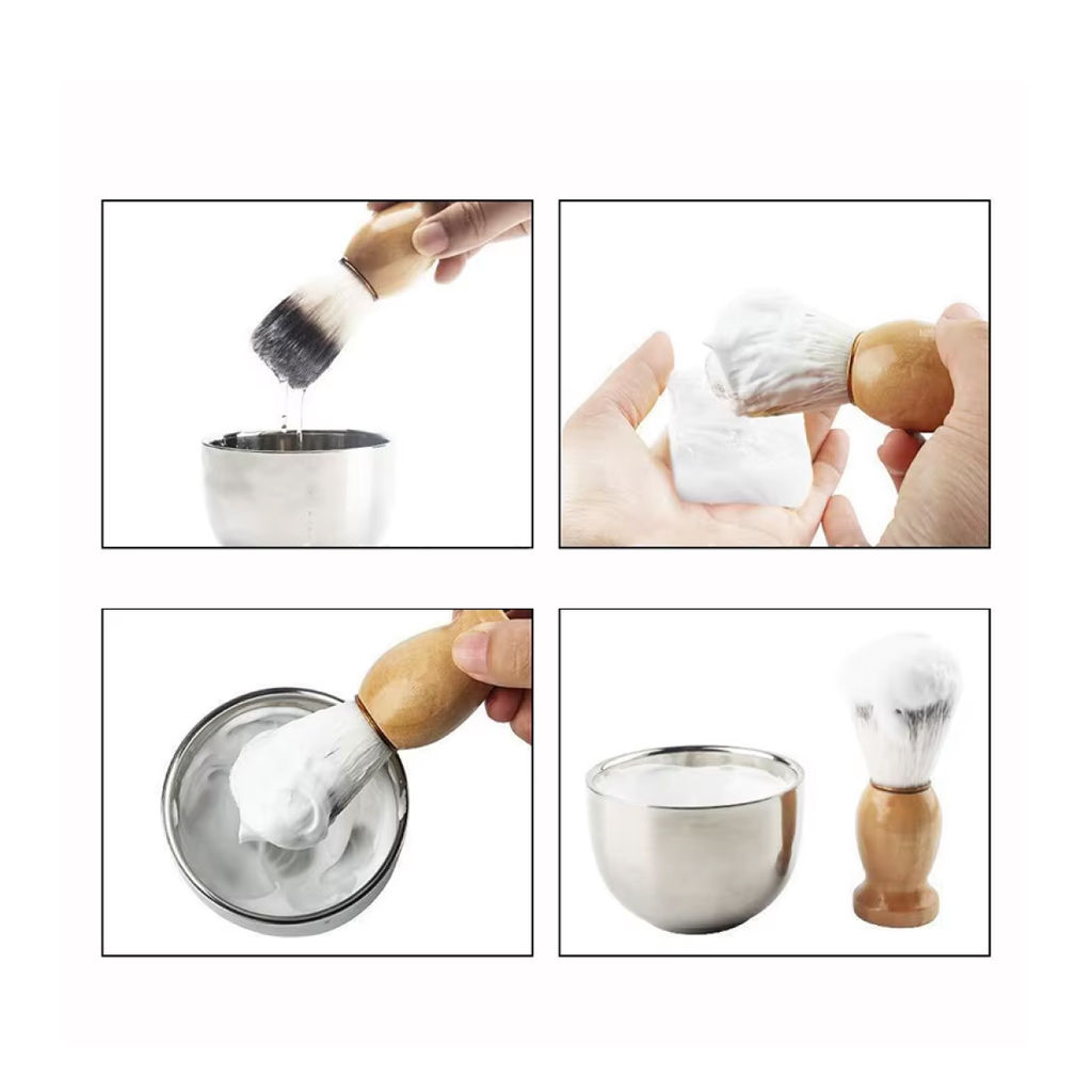 Nail Art Набор для бритья с помазком и чашей, 3 предмета