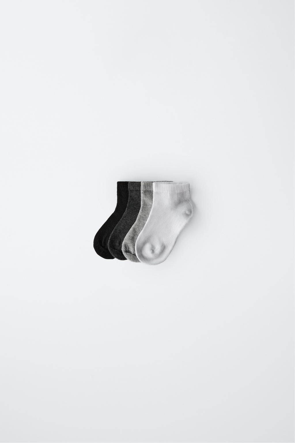 FOUR-PACK OF PLAIN ANKLE SOCKS - Zara фото 5