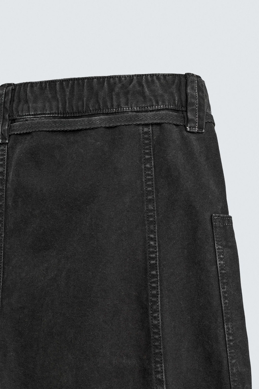 BERMUDA BAGGY FIT CINTUR?N / Negro
