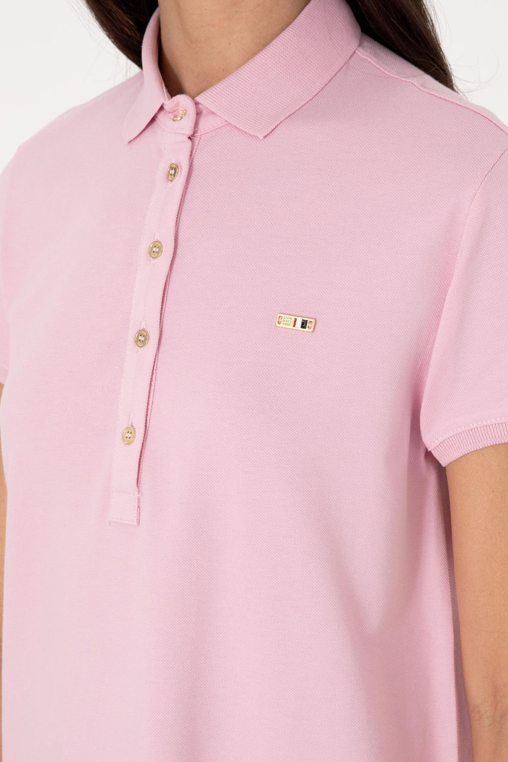 Kad_n A__k Pembe Polo Yaka Mini Boy _rme Elbise Sepette S_rpriz _ndirim - U.s. polo assn фото 6