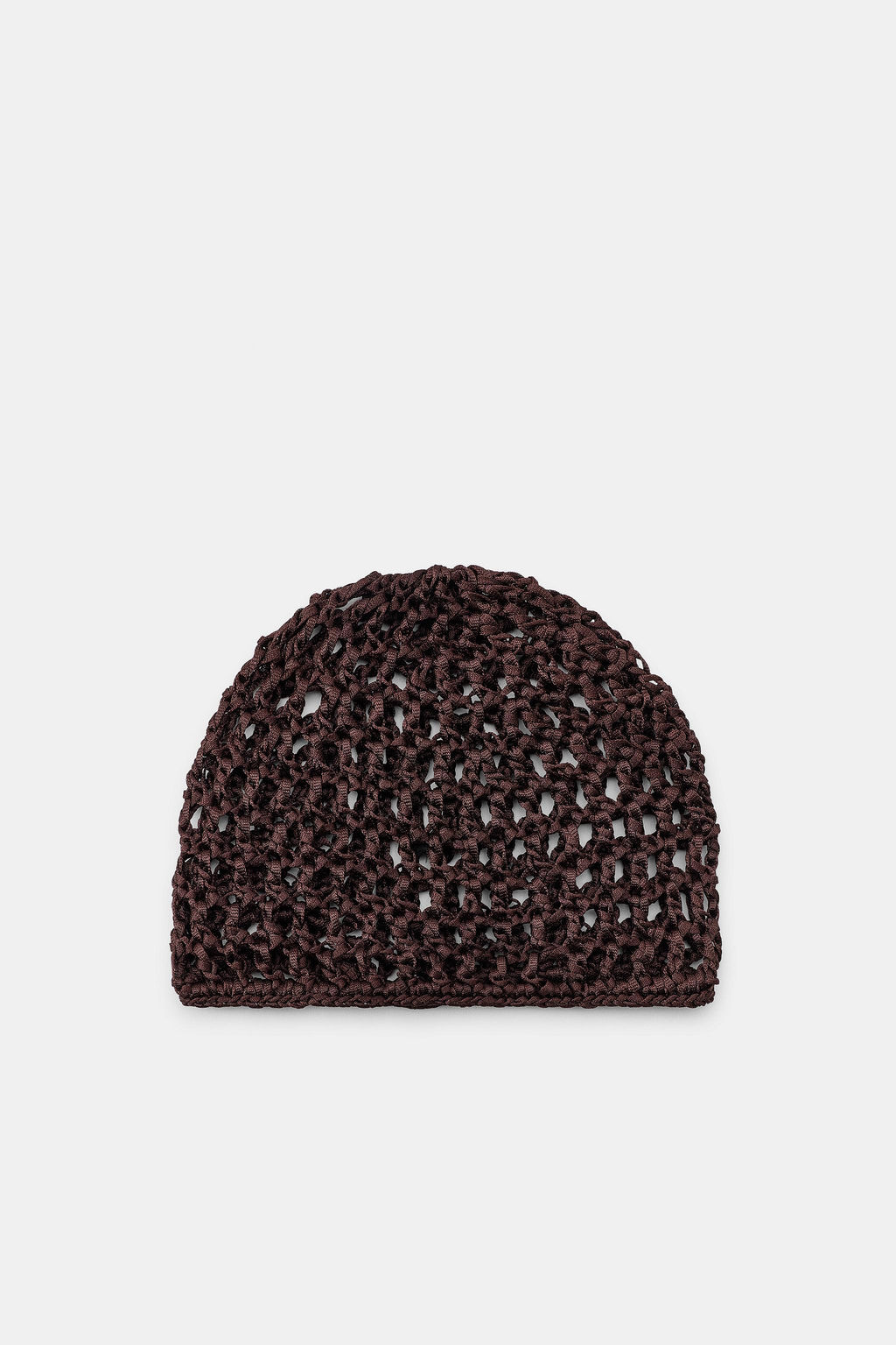 GORRO CASQUETE TRENZADO / Marr?n