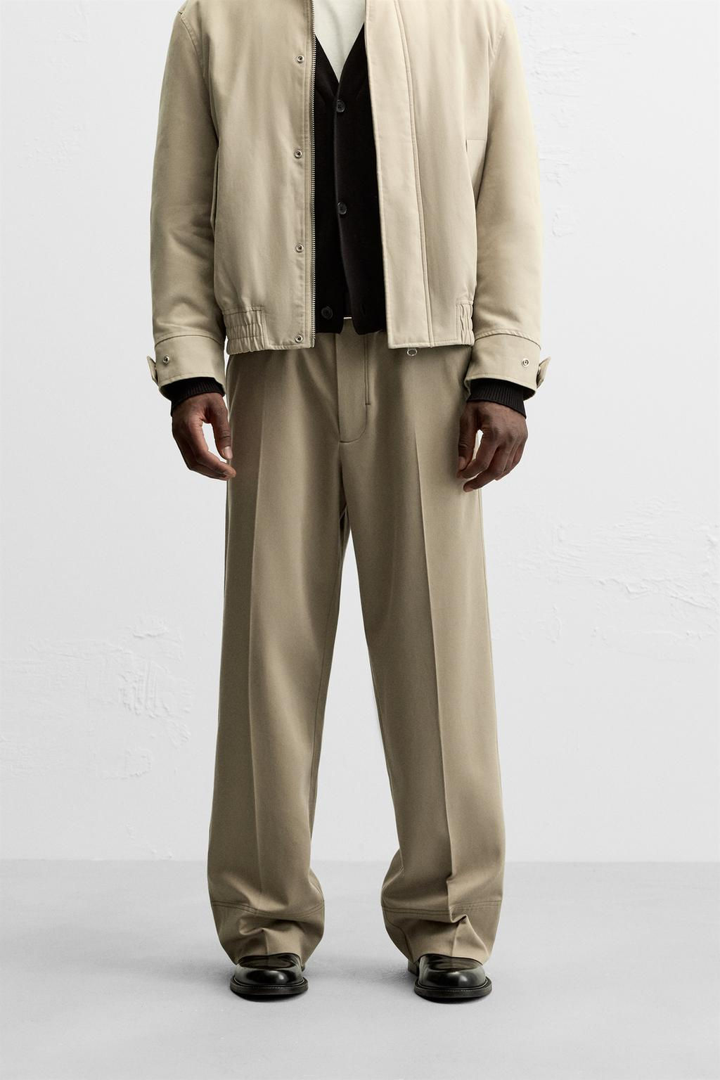 VISCOSE/COTTON WIDE FIT TROUSERS - Zara фото 2