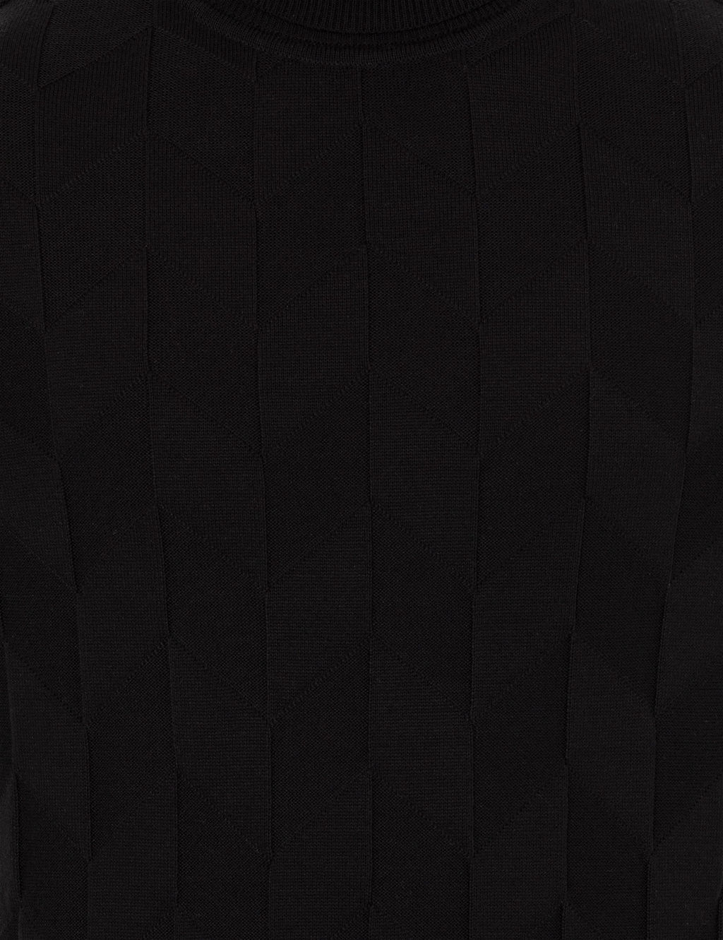 Siyah Slim Fit Bal_k__ Yaka Triko Kazak
