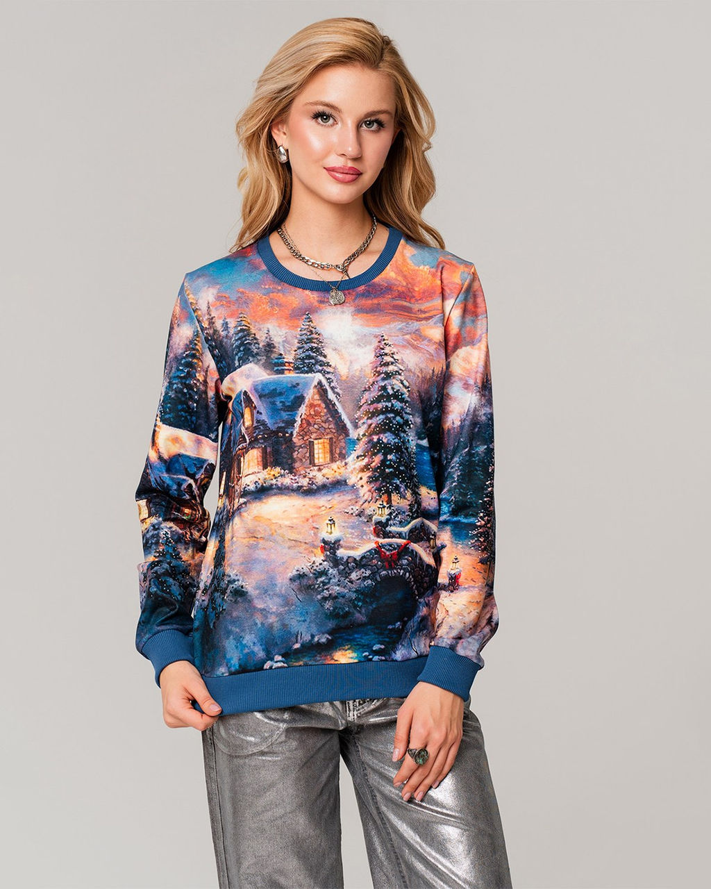 Авторский свитшот с дизайнерским принтом , джемпер