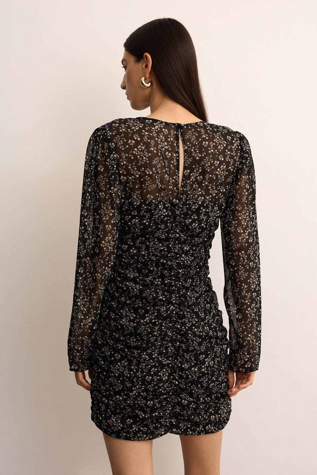 Платье мини из шифона со сборками - Mollis фото 4