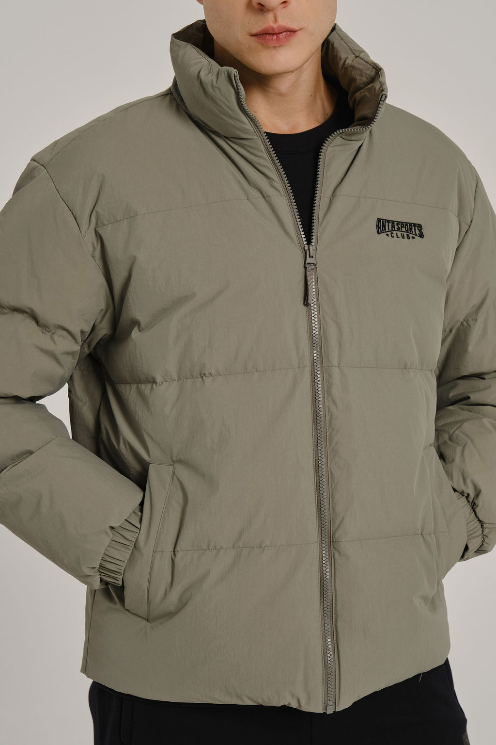 Пуховик короткий Зеленый