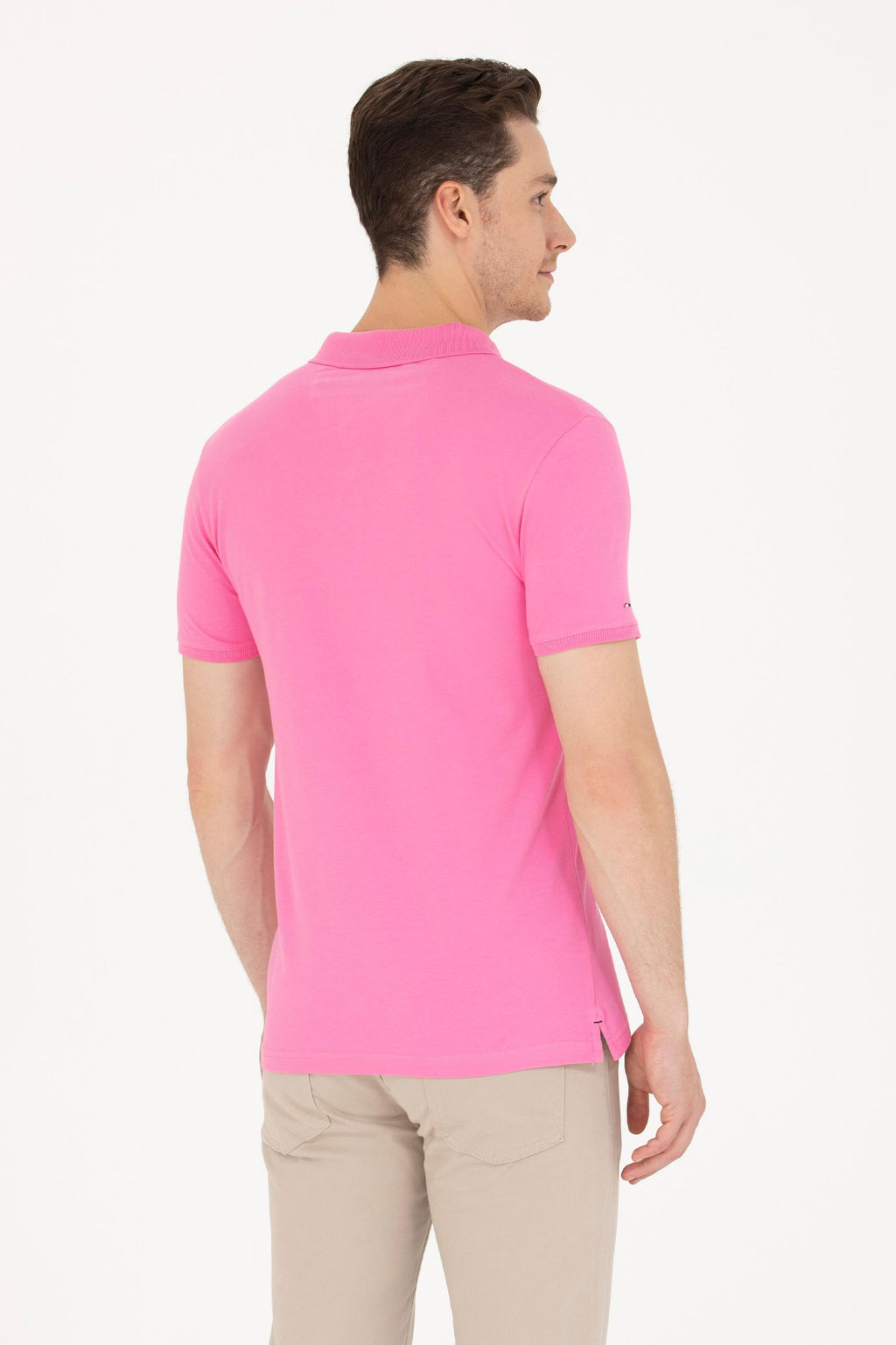 Мужская розовая базовая футболка - U.s. polo assn фото 19