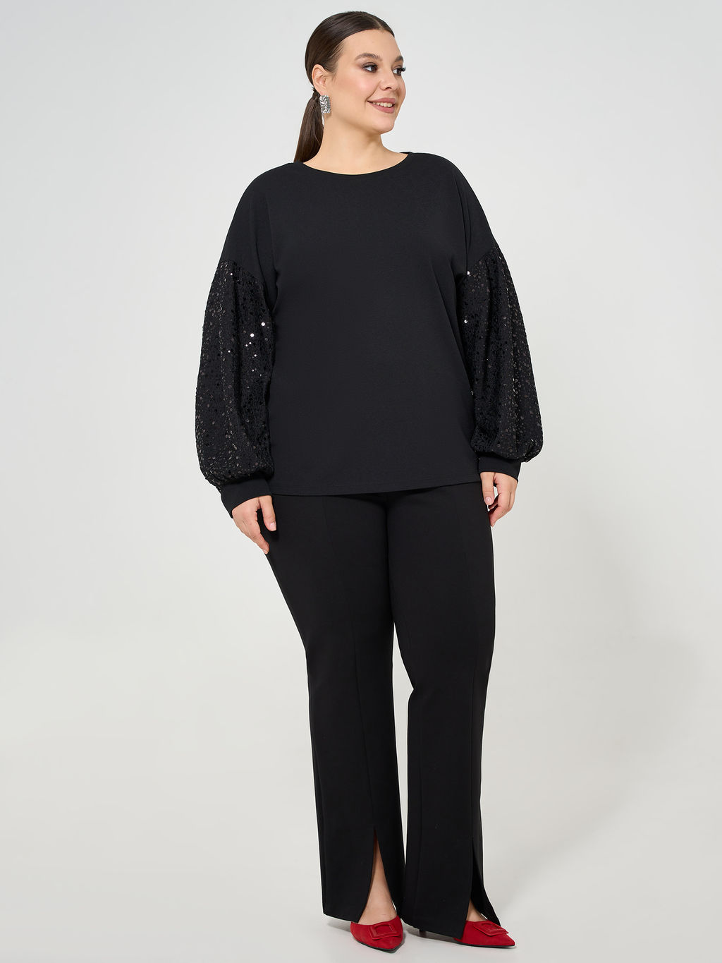 Джемпер 0269-1с черный кристалл