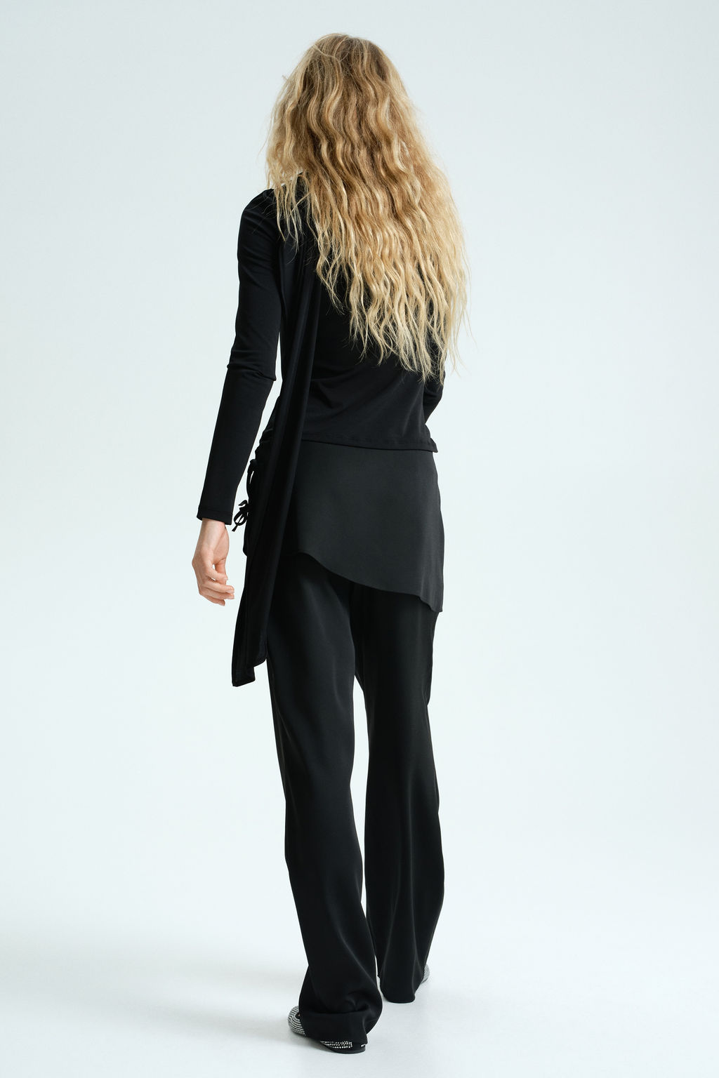 Pantal?n de sat?n con falda superpuesta - H&m фото 6