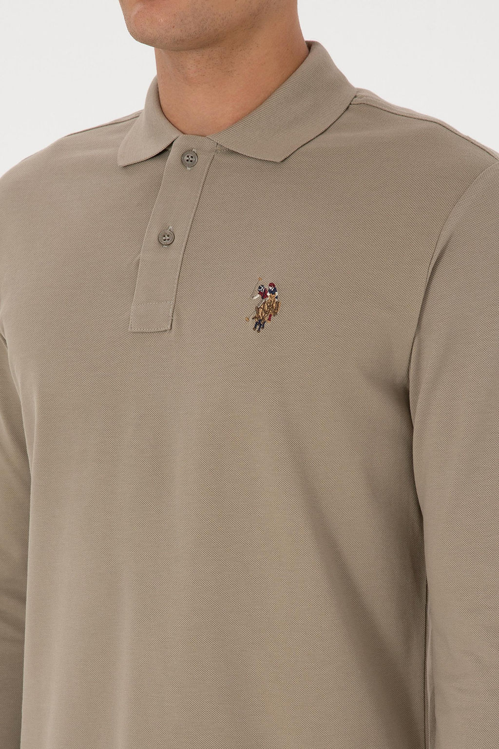 Erkek A__k Haki Basic Sweatshirt - U.s. polo assn фото 7