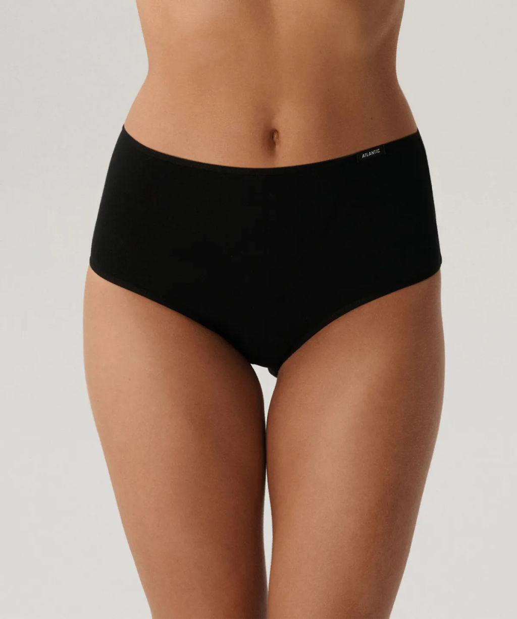 ATLANTIC 3BLP-585 Трусы макси Basic - набор 3 шт. черный фото 2