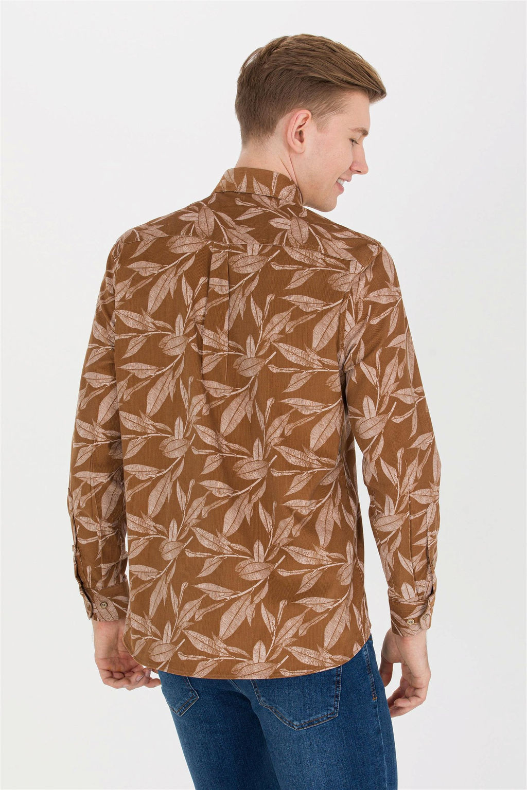 U. S. Polo Assn Мужская рубашка светло-коричневого цвета с длинным рукавом - U.s. polo assn фото 11