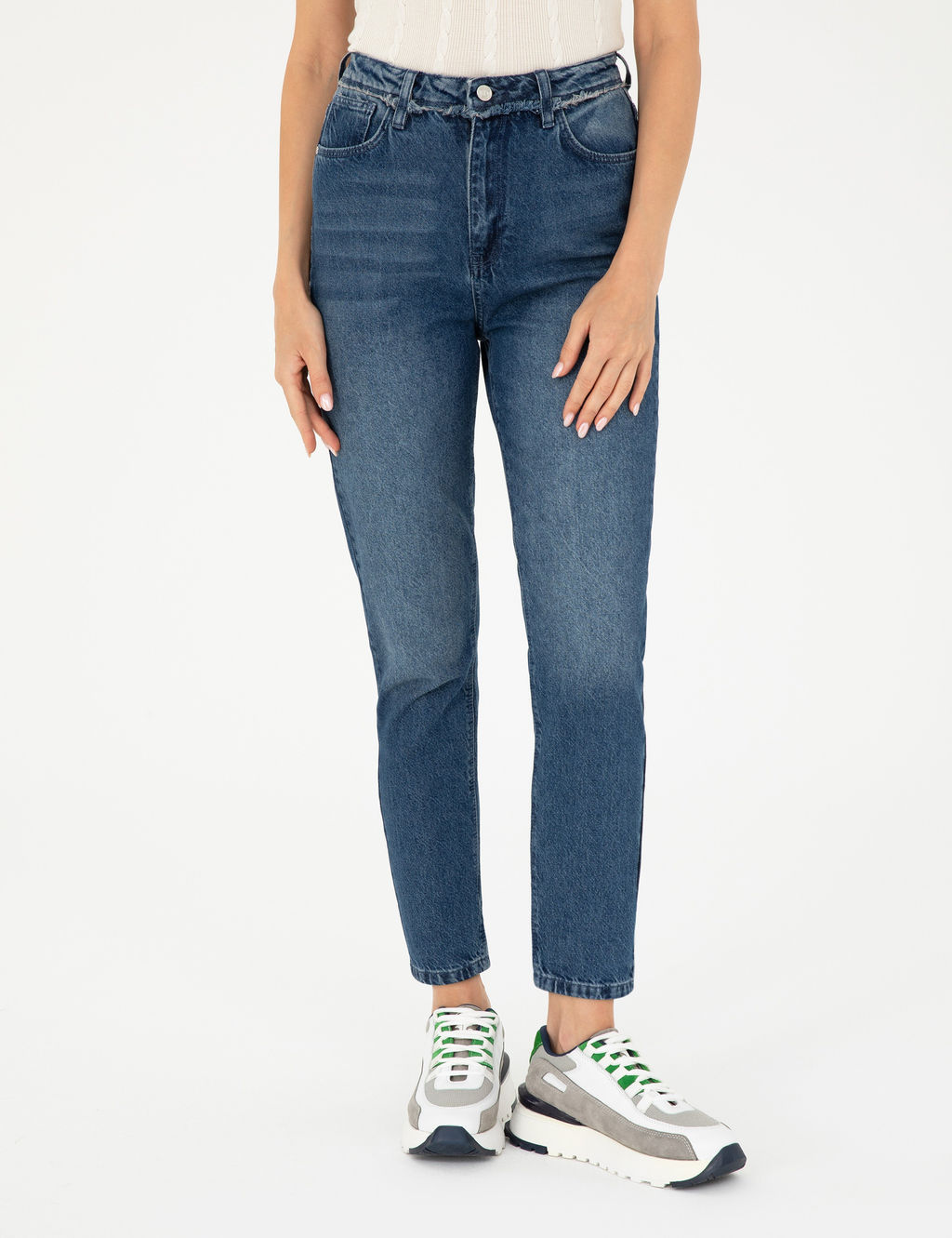 A__k Mavi Mom High Waist Fit Jean Pantolon