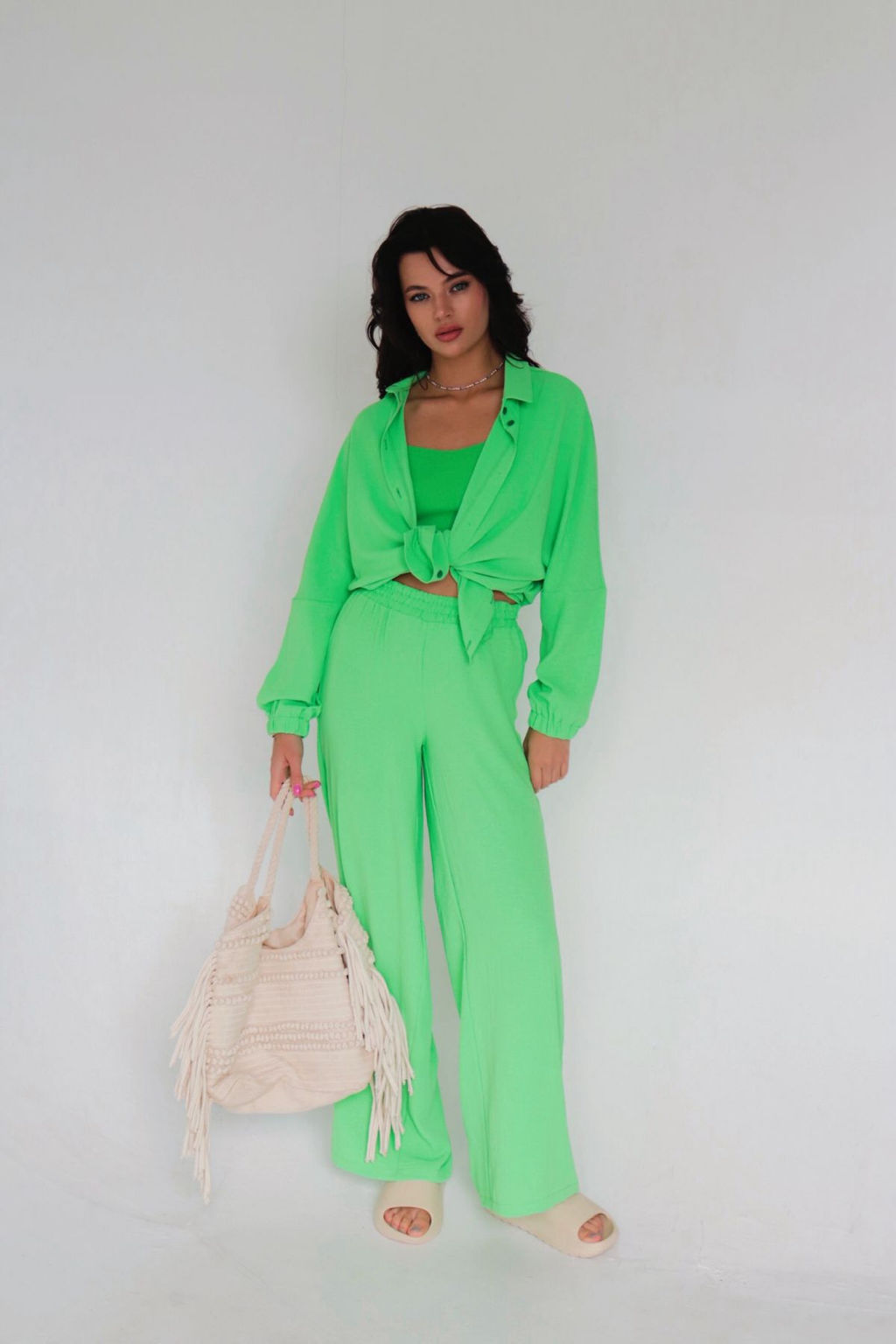 9614 Костюм в пижамном стиле салатовый - Martichelli фото 4