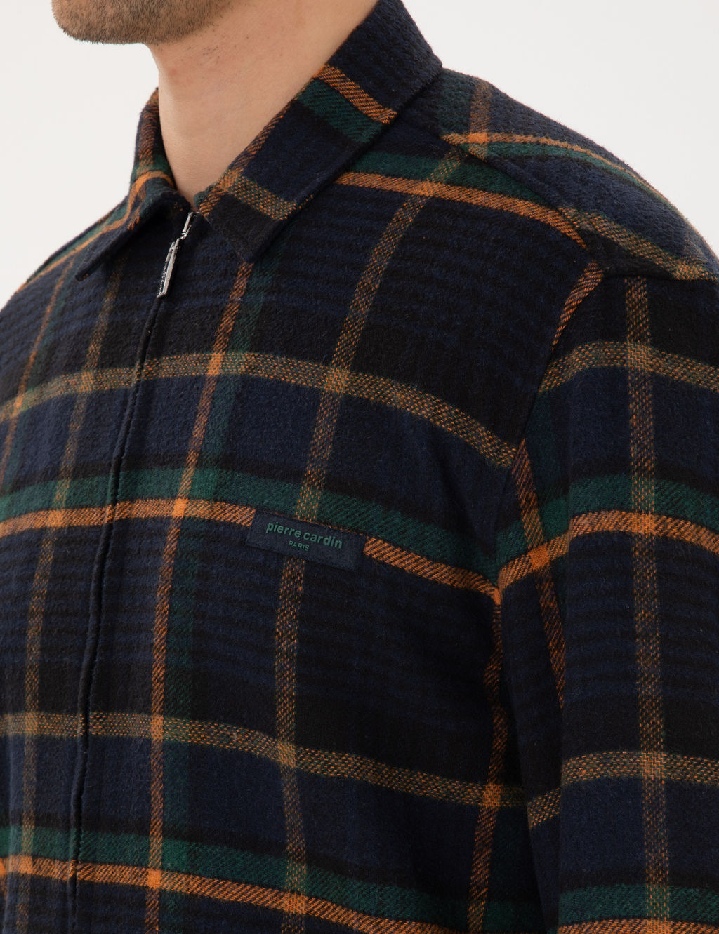 Lacivert Oversize Uzun Kollu Oduncu G_mlek