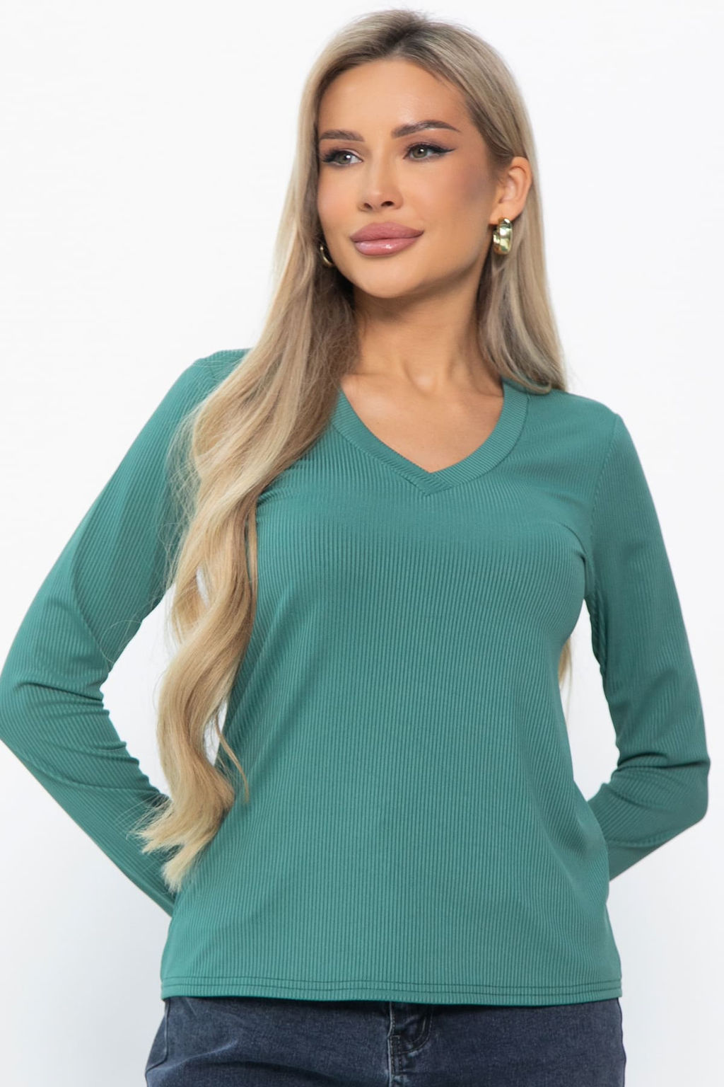 Джемпер трикотажный Бетси (зеленый) Б14870-50М - Lt collection фото 2