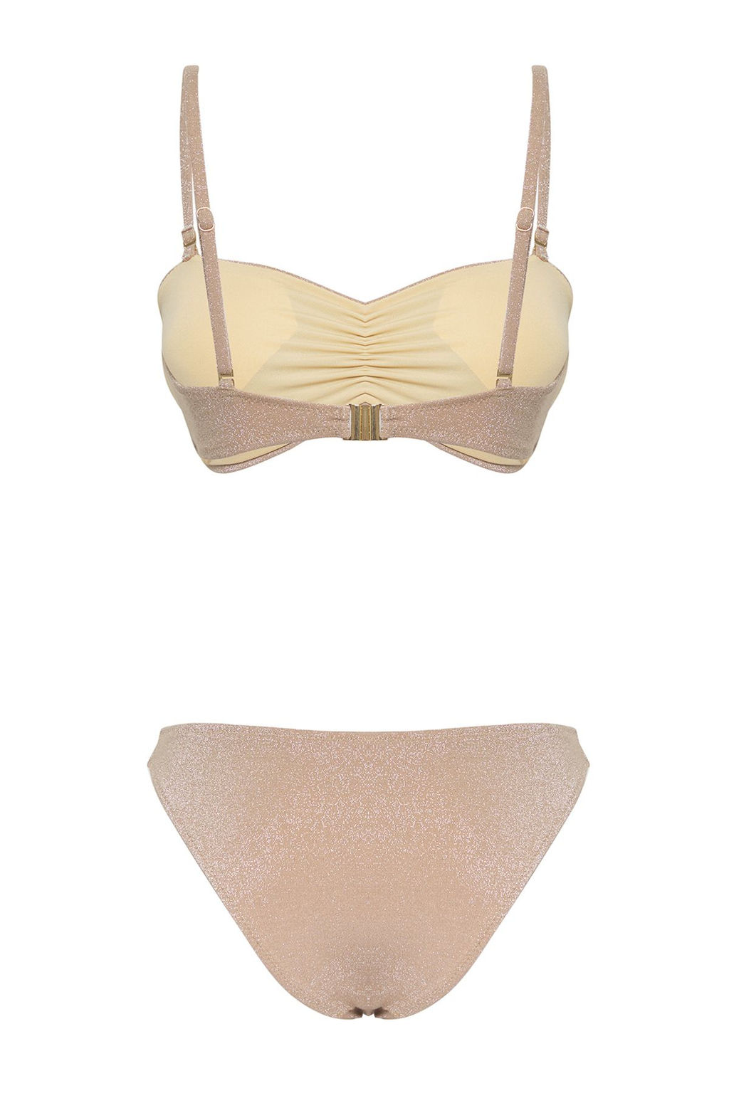 Trendyolmilla Vizon Straplez Aksesuarl? Simli Regular Bikini Tak?m? TBESS25BT00092  фото 6