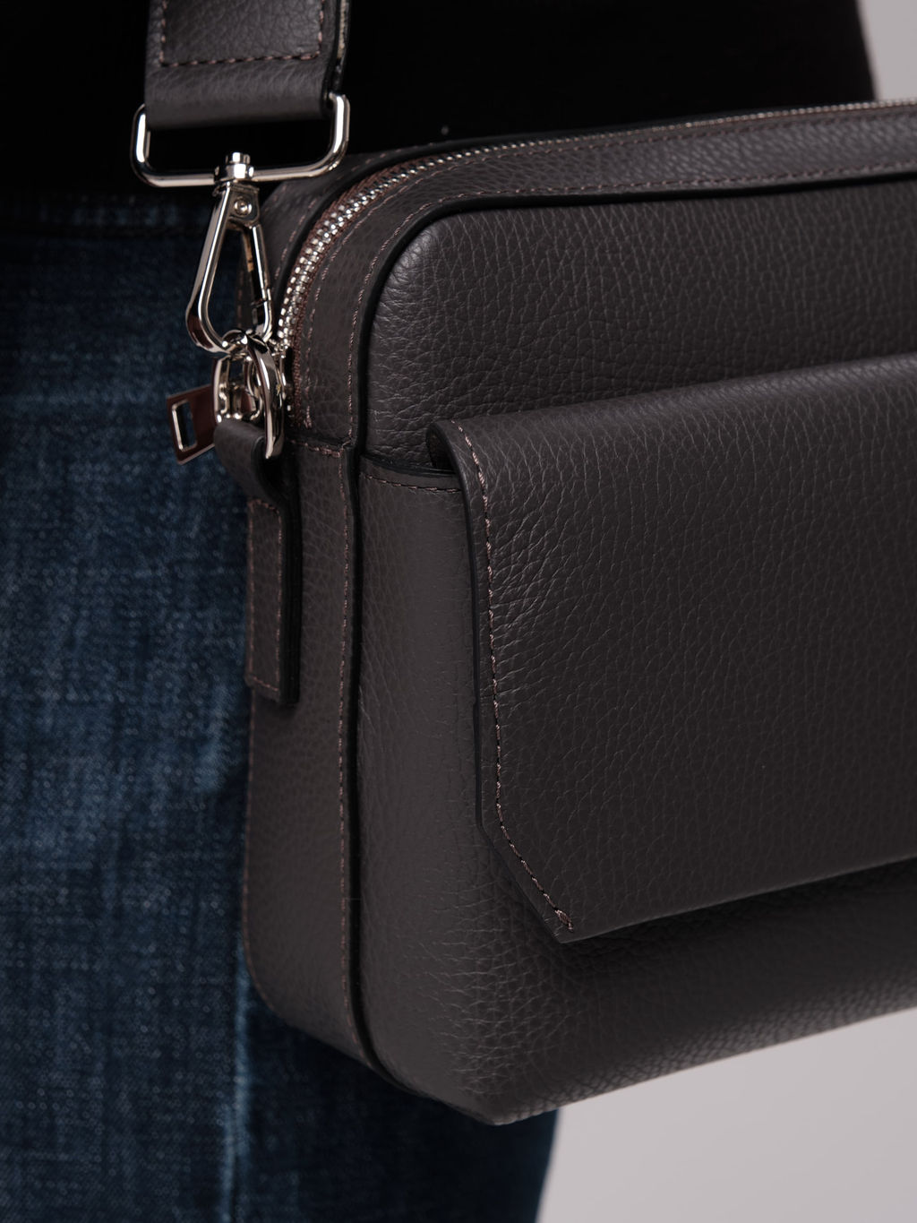 Мужская кожаная сумка Bora DBR 7113 темный лес фото 8