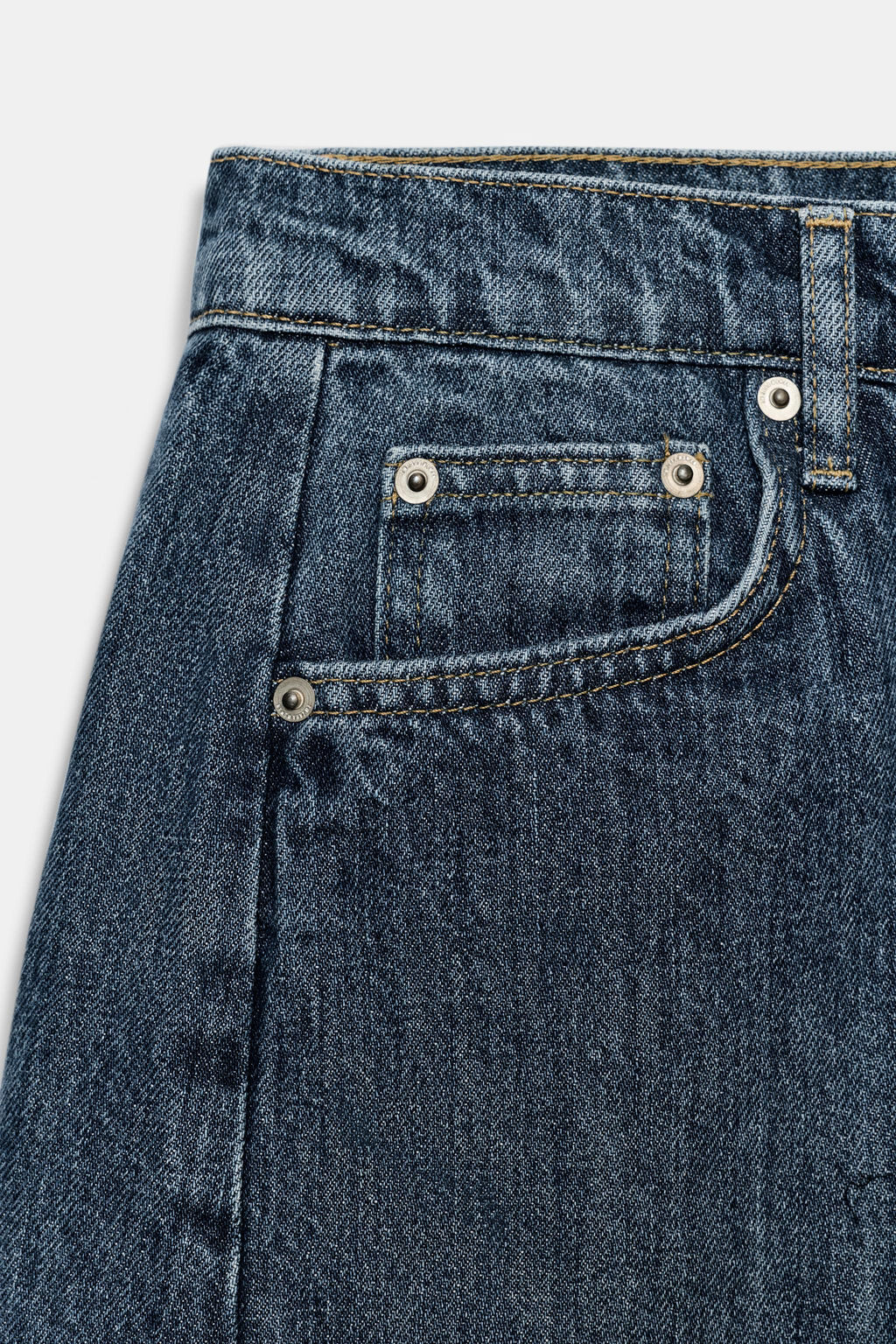 BERMUDA DENIM RELAXED TIRO MEDIO ZW COLLECTION / Azul medio - Zara фото 8