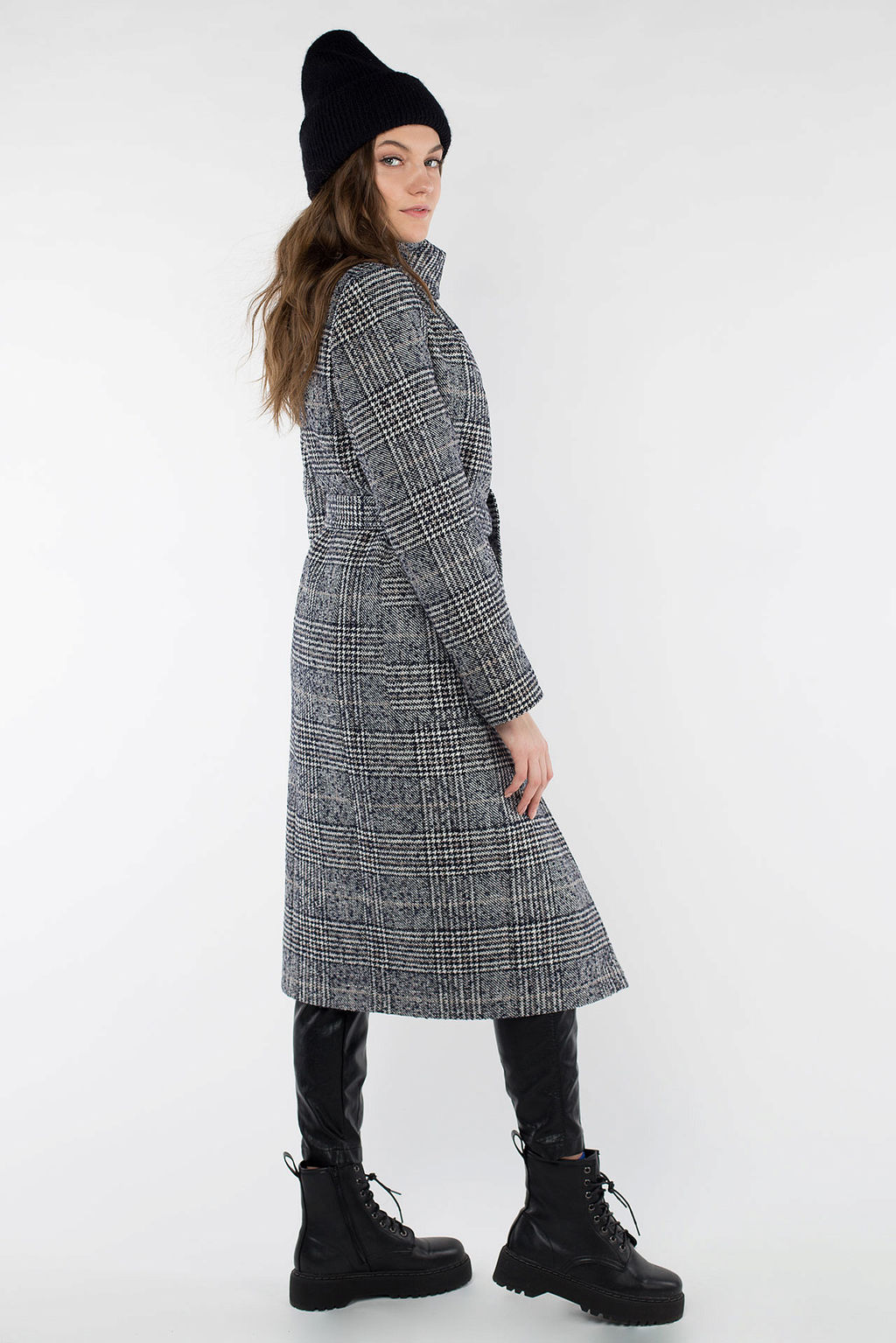 01-09459 Пальто женское демисезонное (пояс) - El podio фото 5