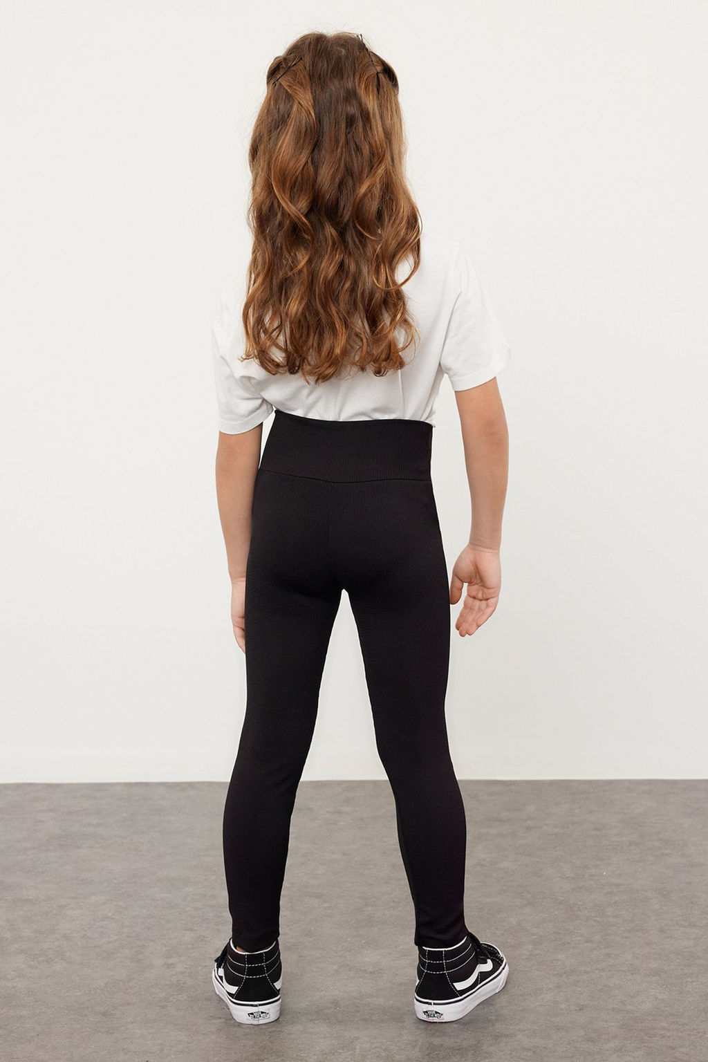 Siyah K?z Cocuk Basic Orme Tayt TKDSS24TA00008 - Trendyolmilla фото 2