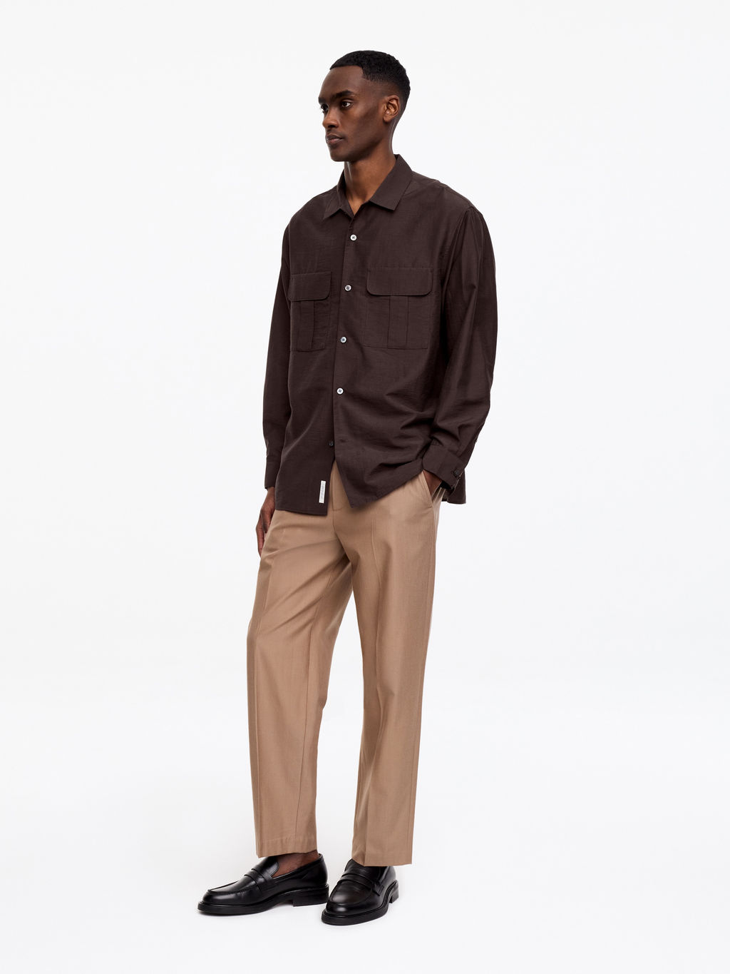 Camisa oversize en mezcla de lyocell - H&m фото 5