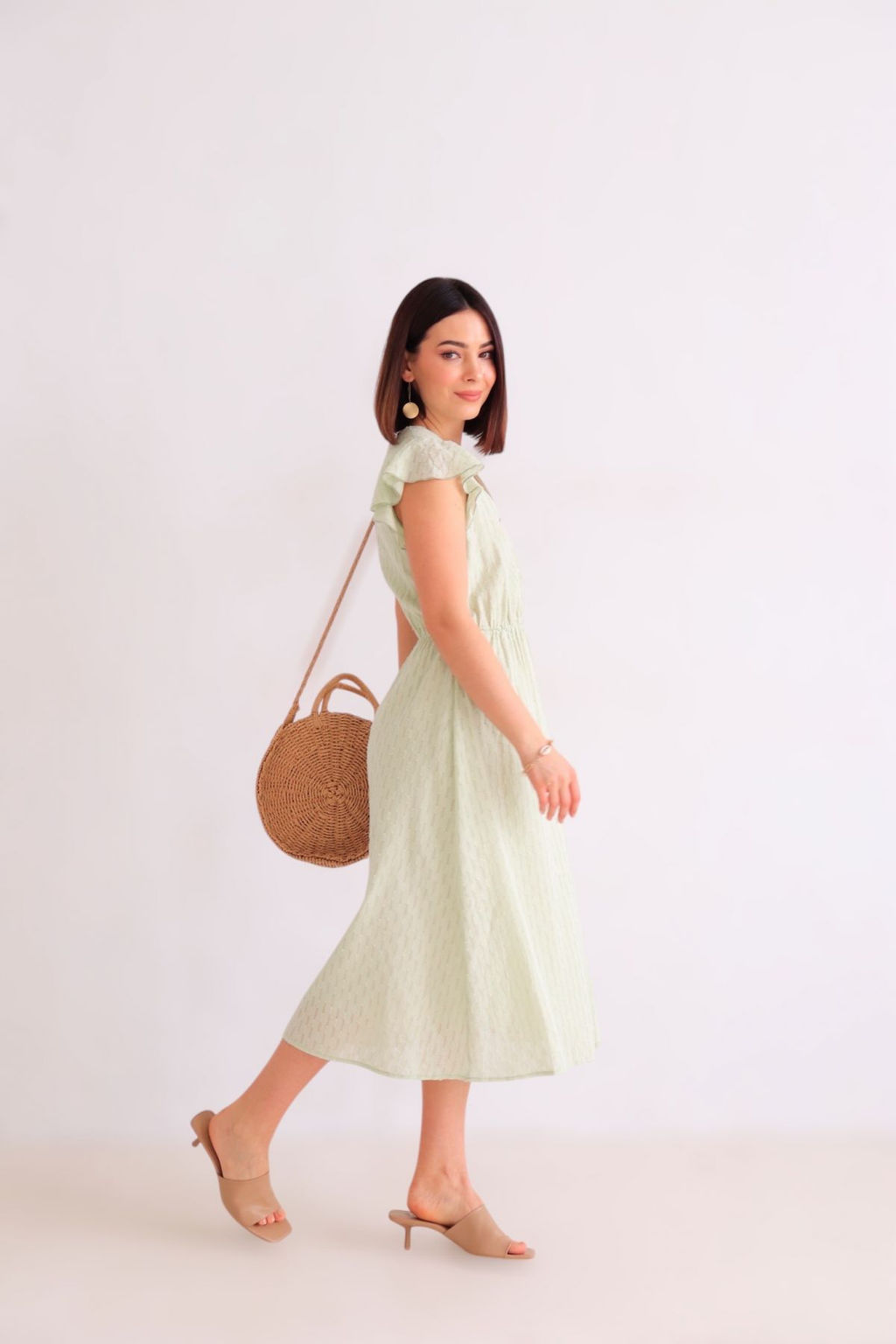 Martichelli Платье хлопковое мятное  фото 5