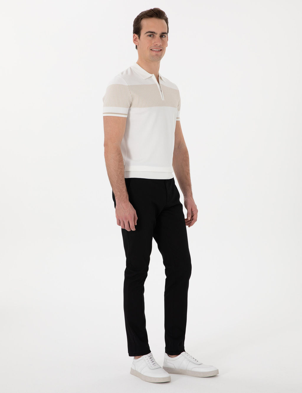 Siyah Slim Fit Kanvas Pantolon