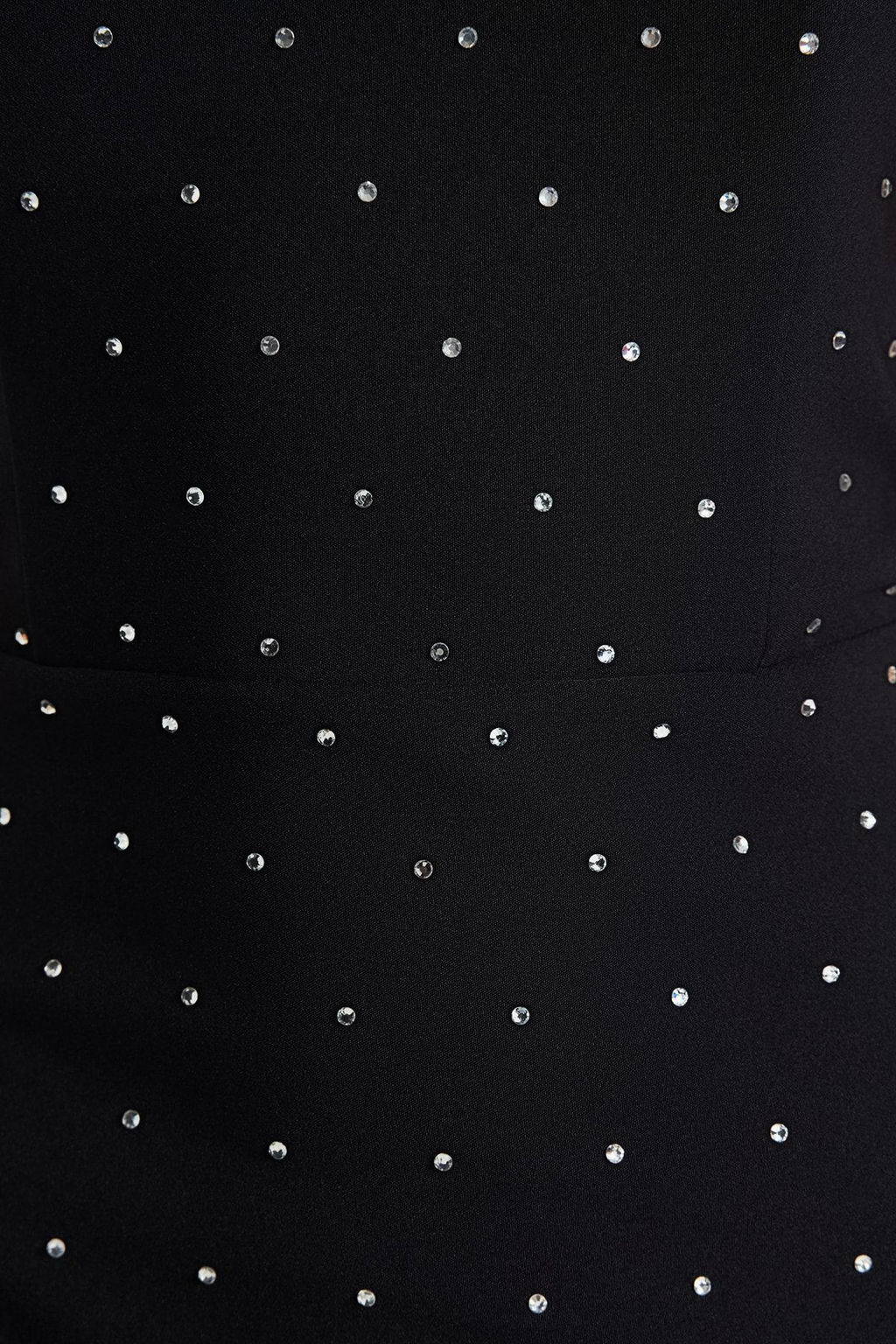 TRENDYOLMILLA Siyah Tas Bask?l? Straplez Dokuma K?sa S?k Abiye Elbise TPRSS23EL00577 фото 5