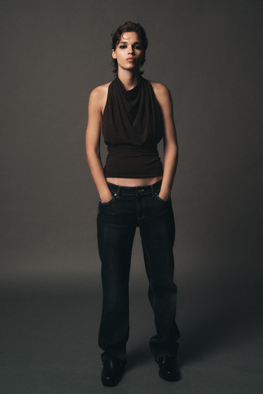 DRAPED HALTER TOP - Zara фото 10