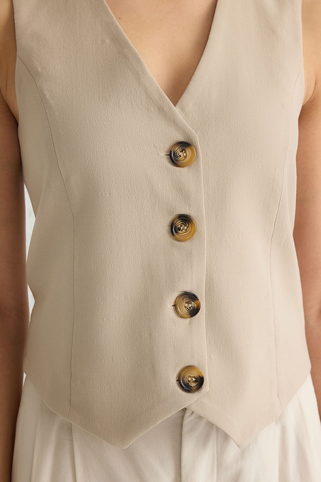 TRENDYOLMILLA Bordo Premium Dugmeli Crop Dokuma Yelek TWOAW24YE00061  фото 4