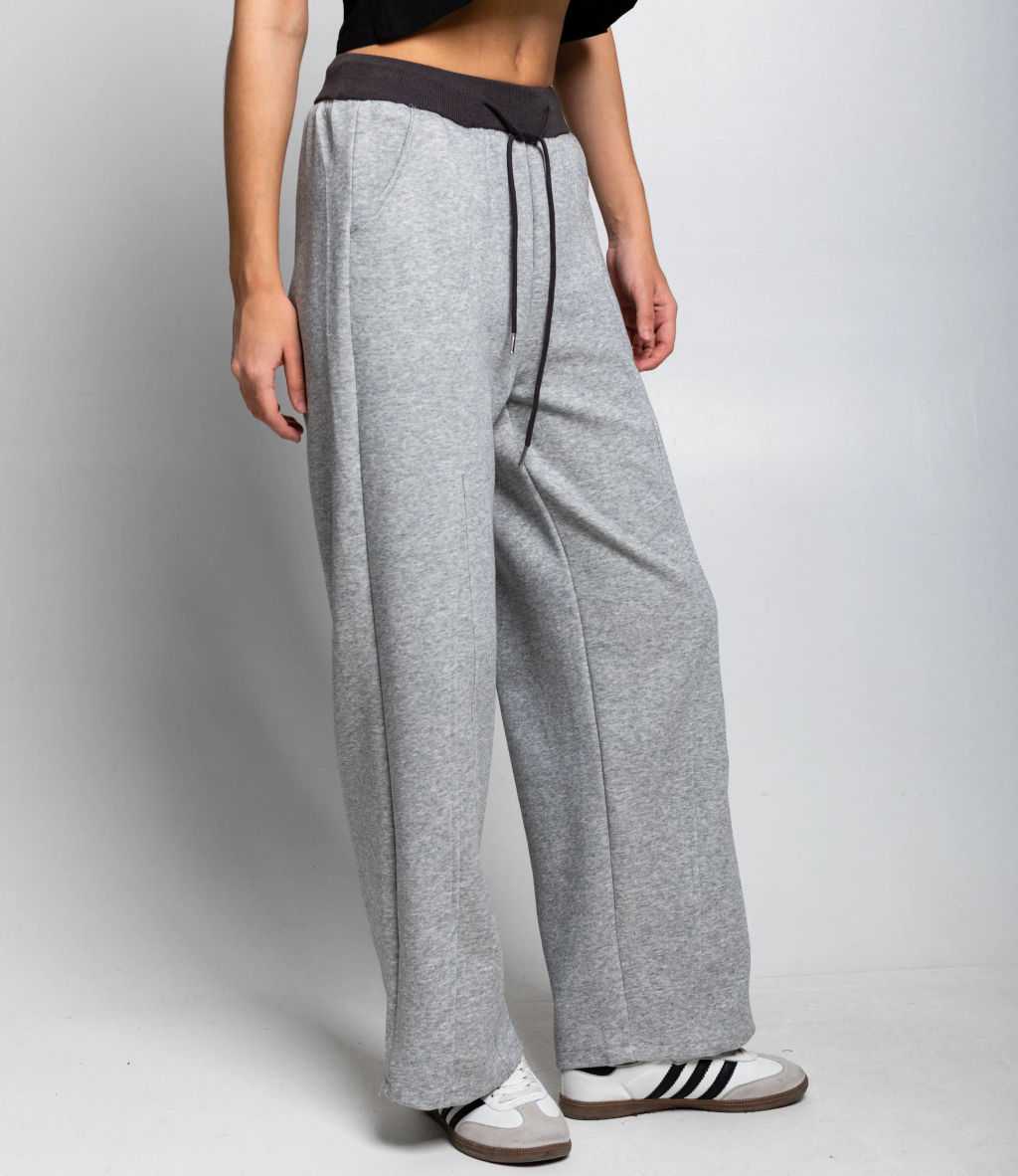 Спортивные брюки #КТ01 (14), серый меланж