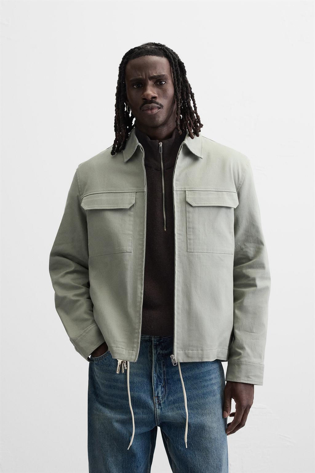 RELAXED FIT ZIP-UP OVERSHIRT - Zara фото 20