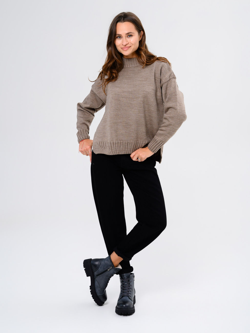 Ботинки 319.taskanabl.Вакса черная/мех