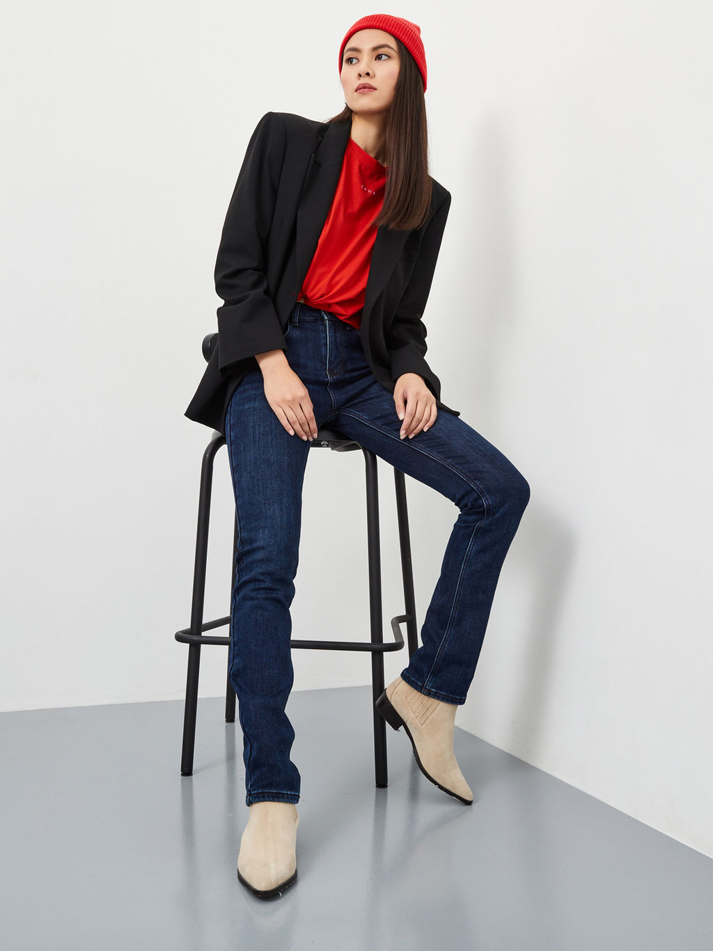 Утепленные женские джинсы прямого кроя на флисе - Mossmore фото 2