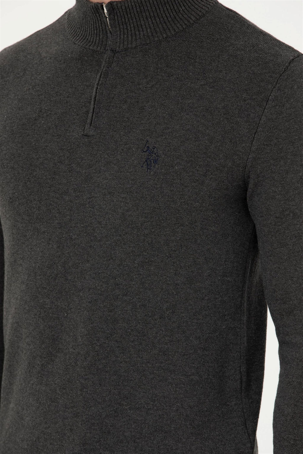 Мужской свитер антрацитового меланжа - U.s. polo assn фото 7